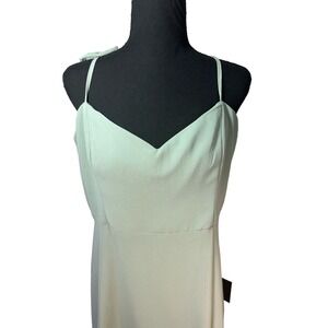 Lulus soft green XL spaghetti strap long formal